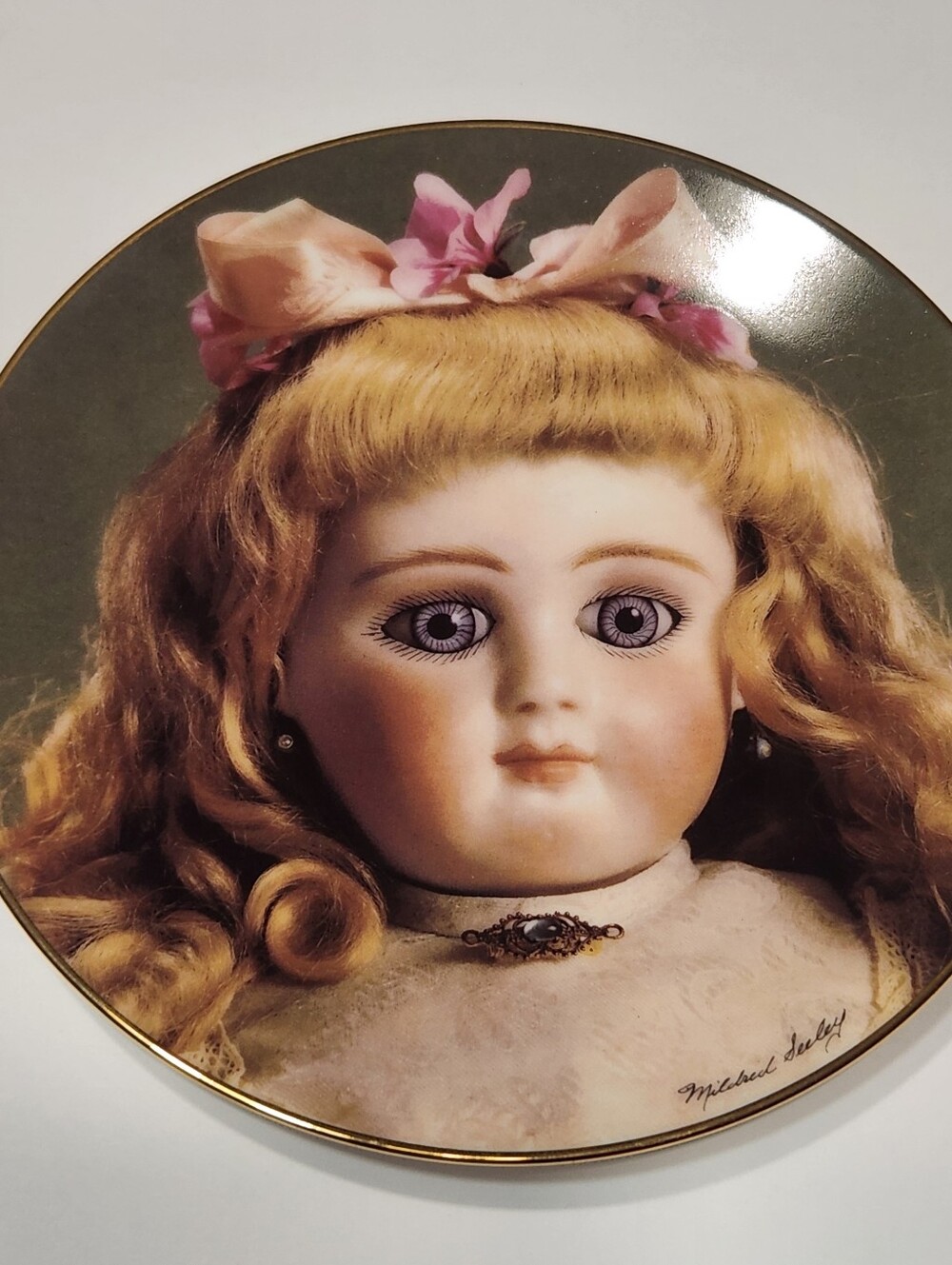 Mildred Seeley Antique Doll #1833 French Bebe’s Mothereau's Yvette Plate USA '93